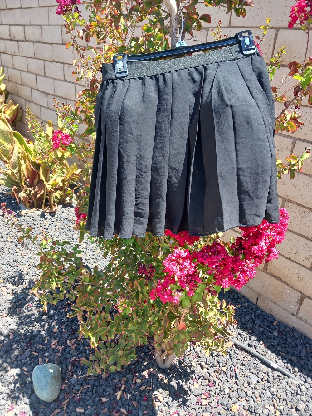 See You Monday Black Pleated Mini Skirt